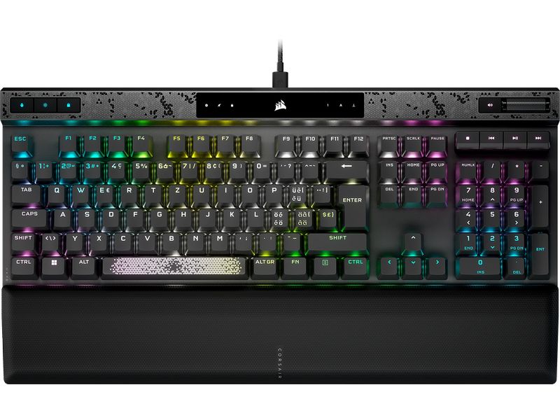 Corsair Gaming-Tastatur K70 MAX RGB Magnetisch-mechanische RGB-Gaming-Tastatur mit anpassbaren Corsair MGX-Schaltern