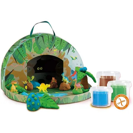 SES Creative Jurassic-Dinowelt Knete Spielkoffer