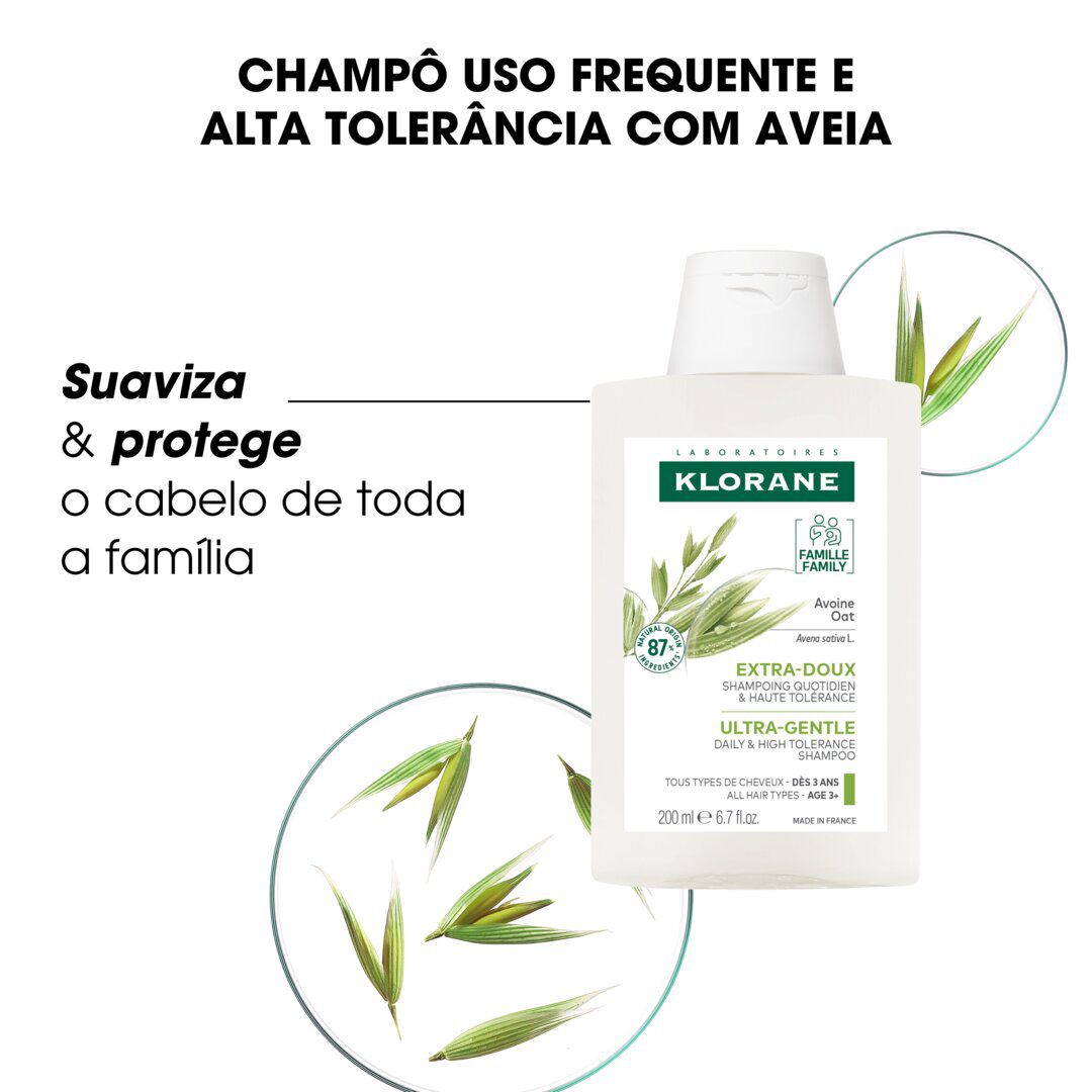 KLORANE  Champô Aveia Ultra-Suave Cabelo Normal - 200ml