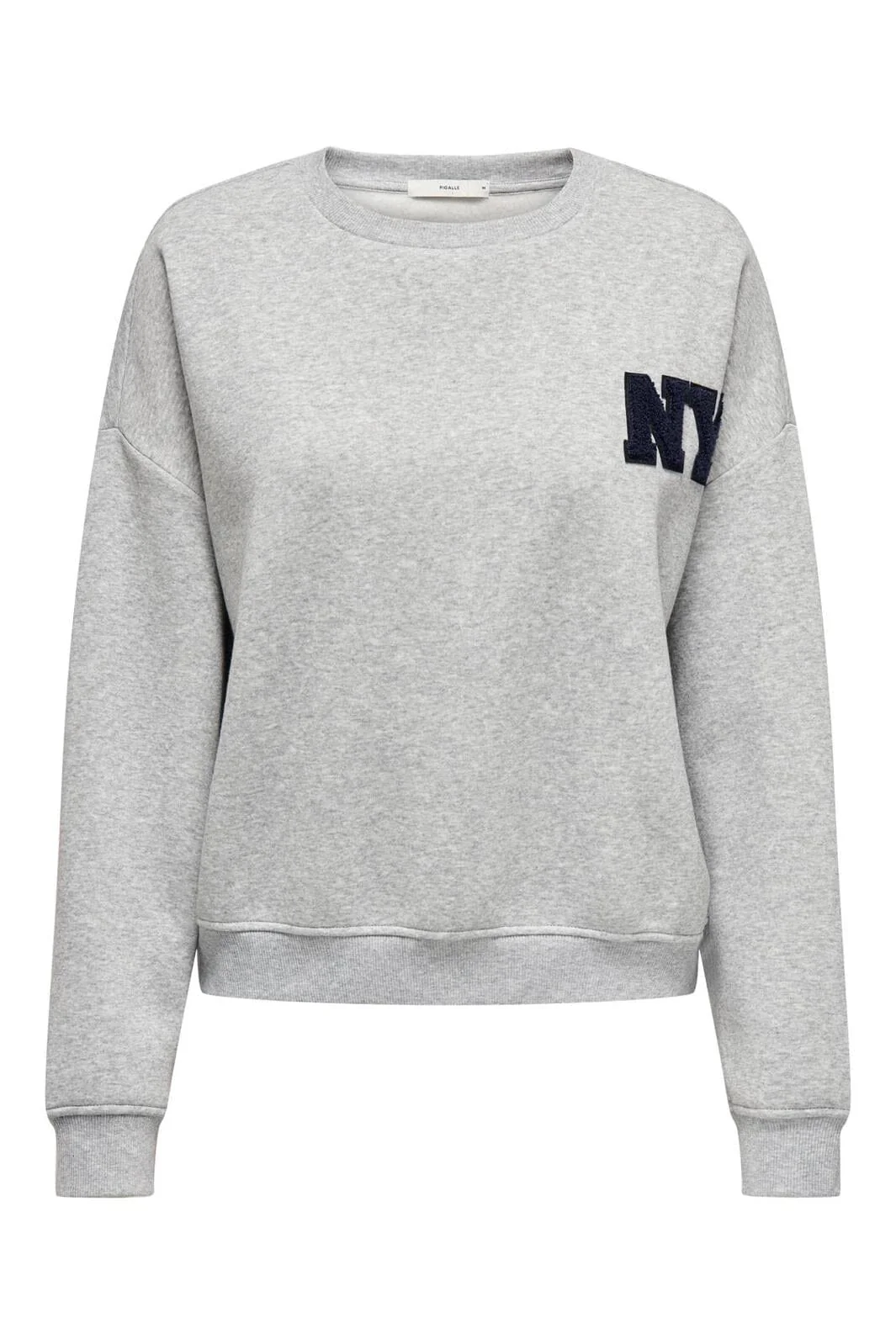 Only Onlsweat Life L/S Crew O.Size State 4526774 light grey melange ny terry