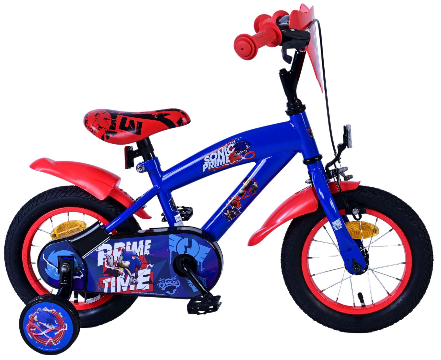 Kinderfahrrad Sonic für Jungen 12 Zoll Kinderrad in Blau Rot Fahrrad