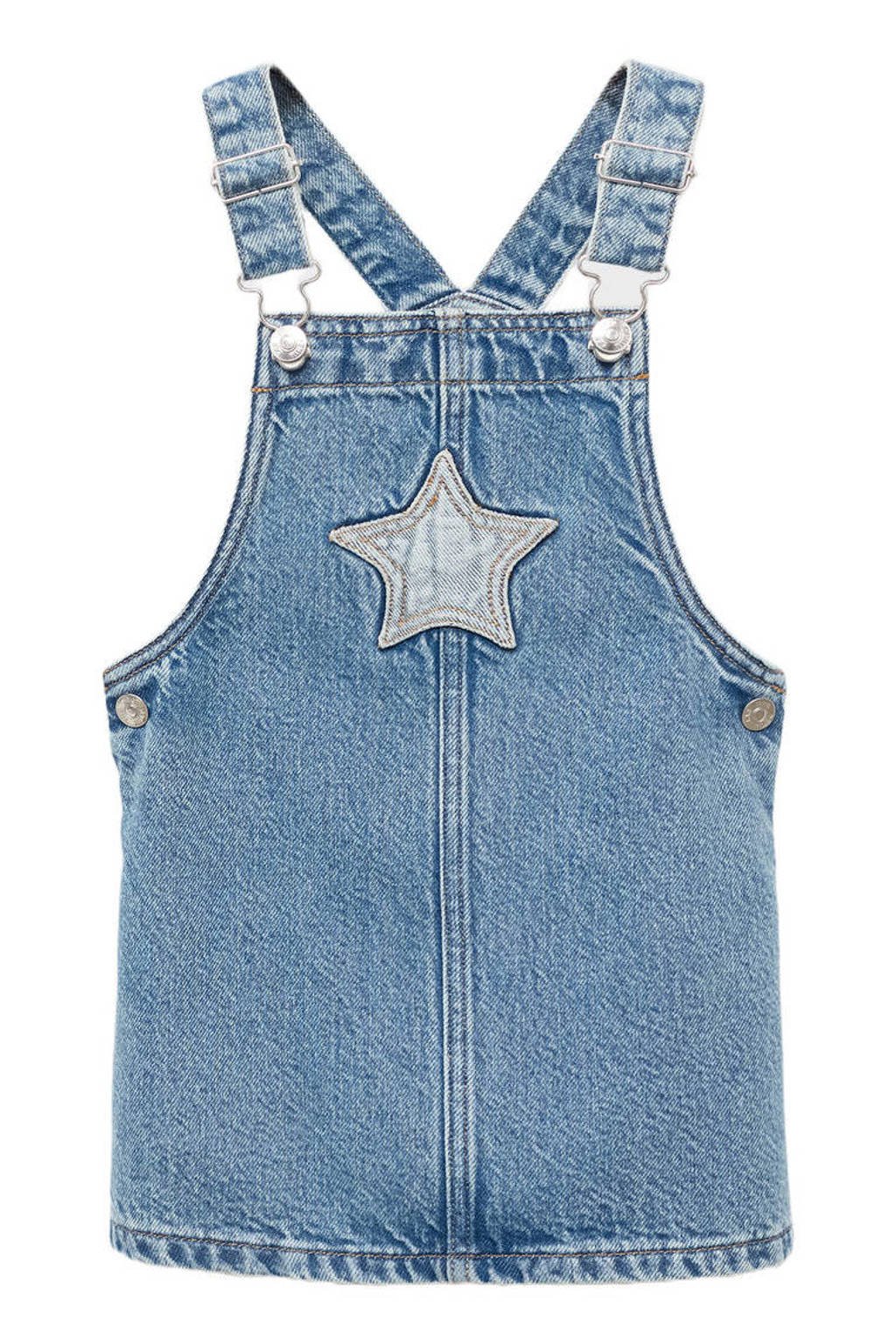 Mango Kids denim spijkerjurk medium blue denim