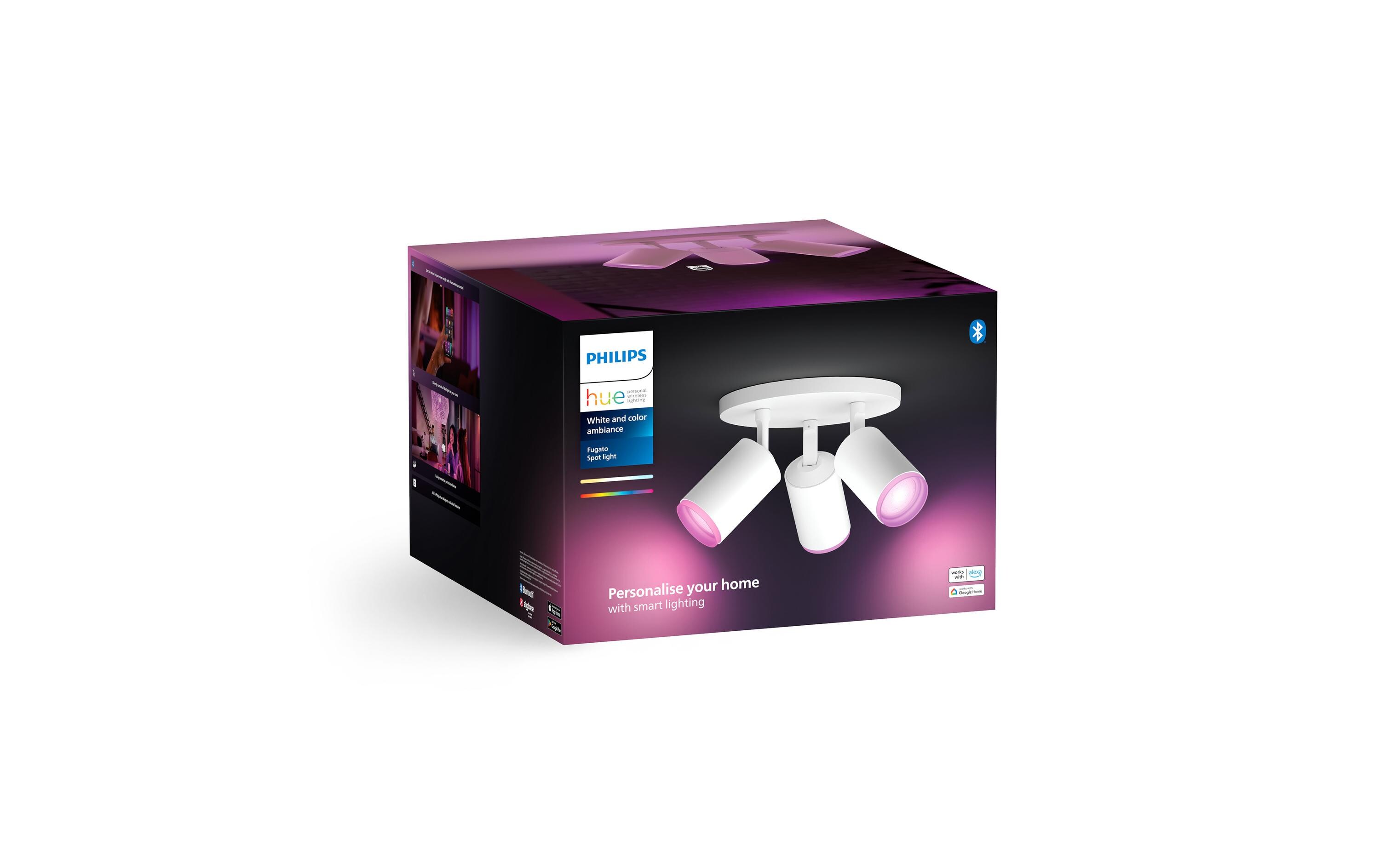 White & Color Ambiance Fugato 3er-Spot Weiss<br>3er-Spot mit Weisstönen und mehr als 16 Millionen Farben