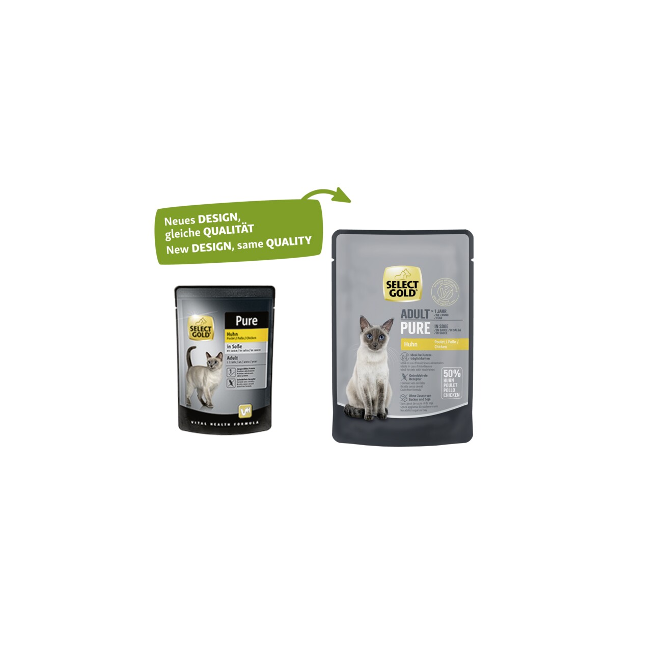 SELECT GOLD Adult Pure in Soße Huhn 12x85 g