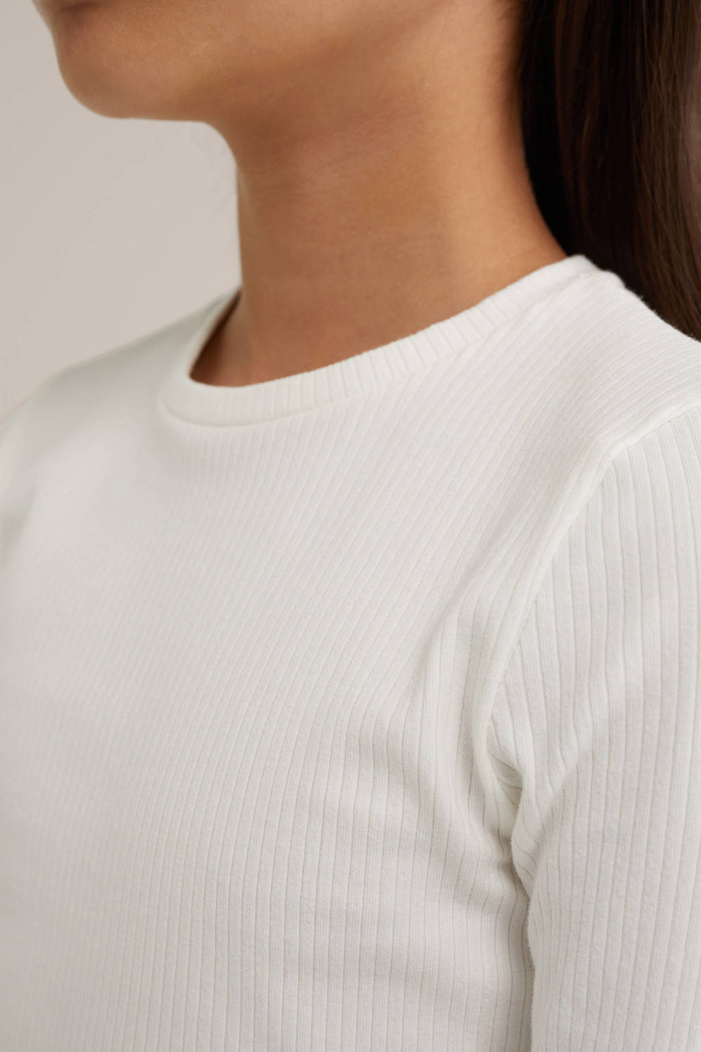 WE Fashion longsleeve blanc