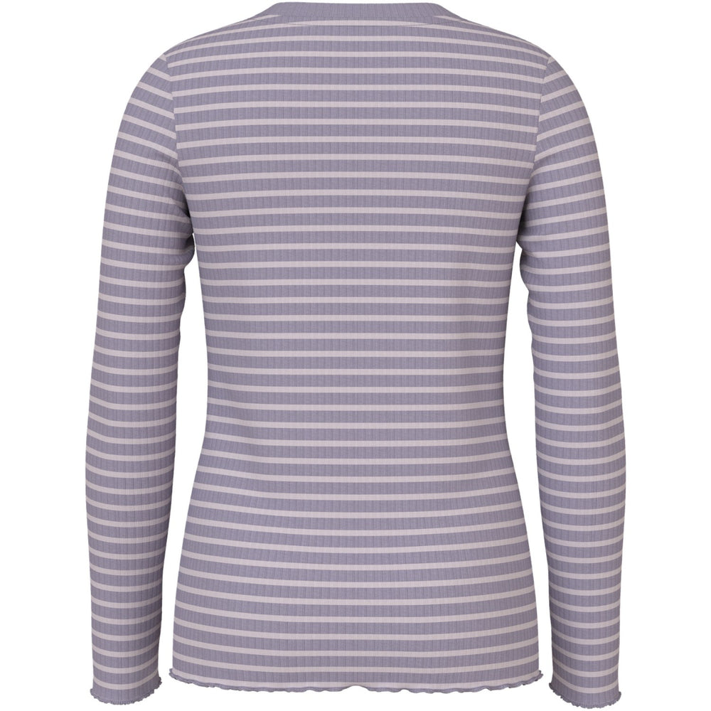 Køb Name It Lavender Gray Lilac Marble Stripe Nkfvemma Ls Slim Top
