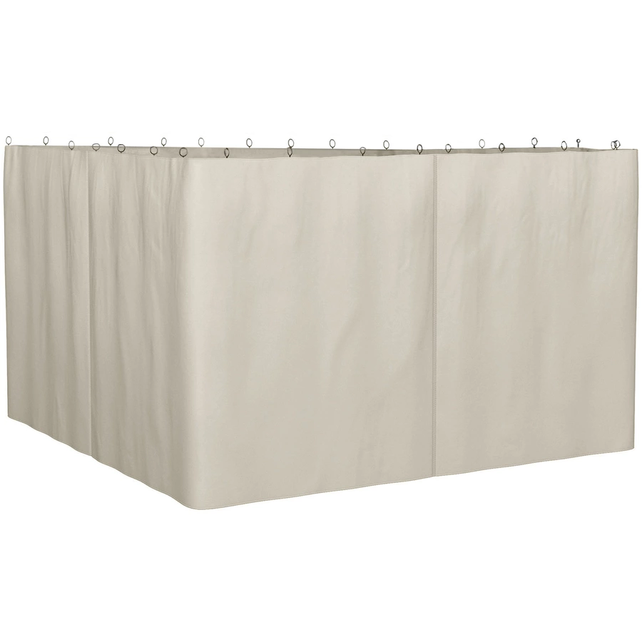 Outsunny Seitenwände mit Doppelseitigem Reißverschluss beige