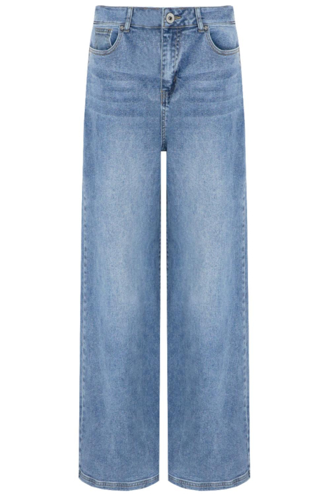 Fluresk blauwe dames jeans