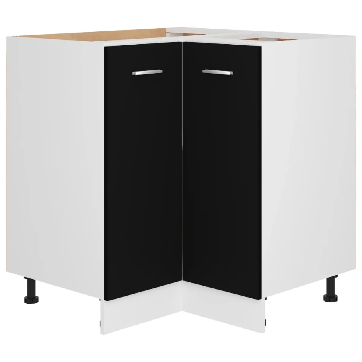 vidaXL Armoire d'Angle Noire