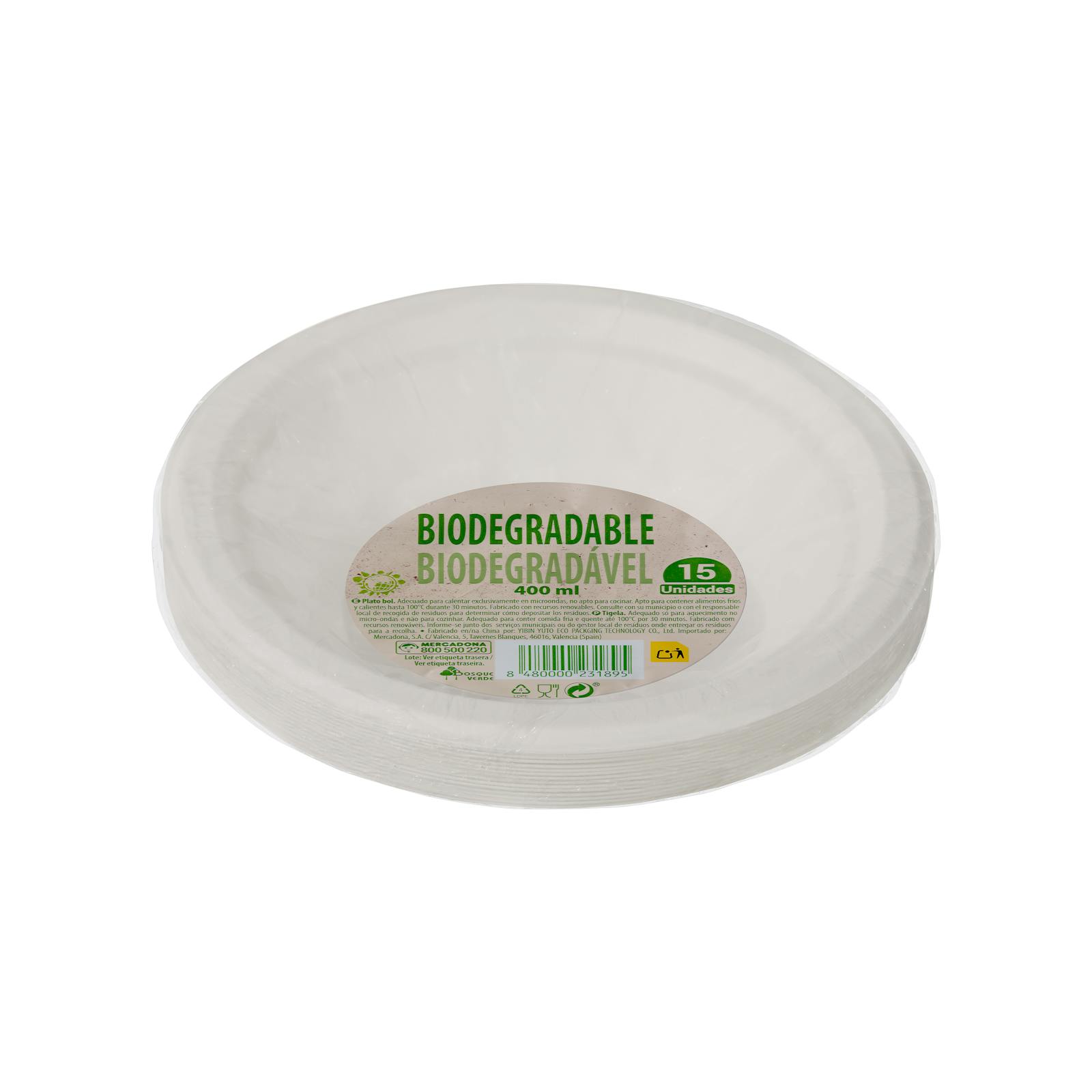 Bol biodégradable Green Forest