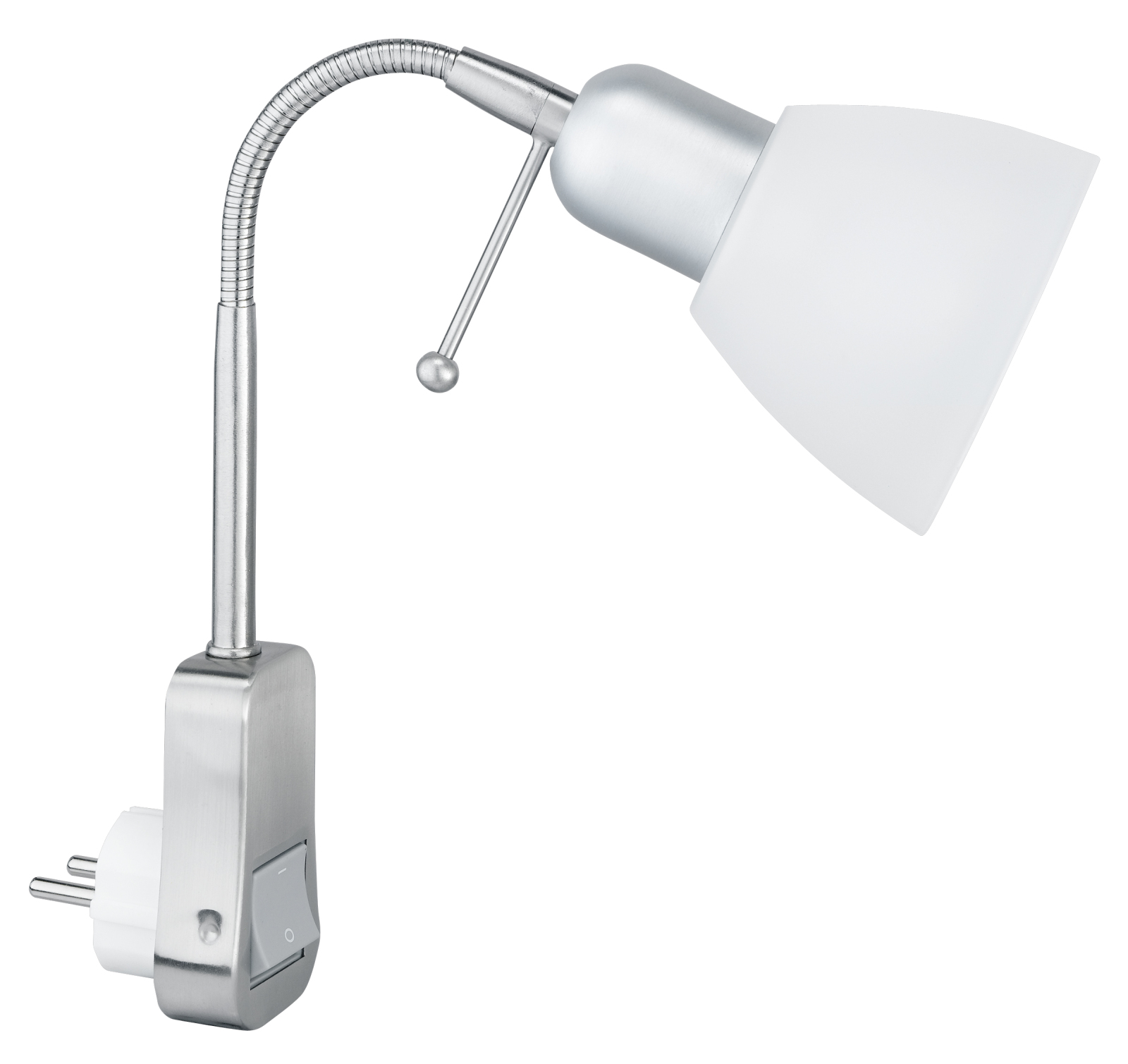 Stecker-Spot - Nickel matt - mit Schalter