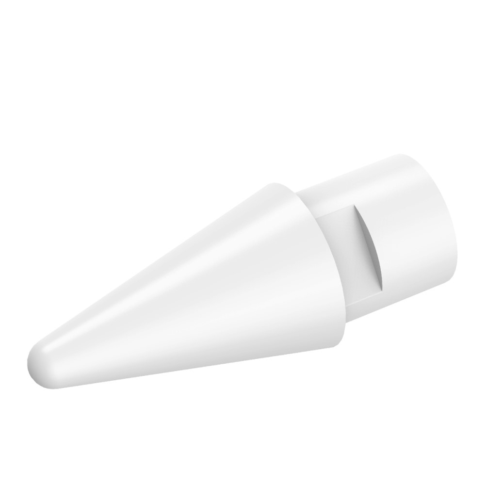 (2er Set) Baseus - Apple Pencil (1. & 2. Gen. / Pro)  Ersatz Silikon Spitzen Schreibfedern Schutzkappen - Weiss