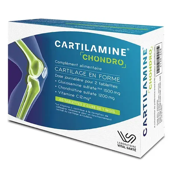 Laboratório E-Sciences Cartilamine Chondro 60 comprimidos