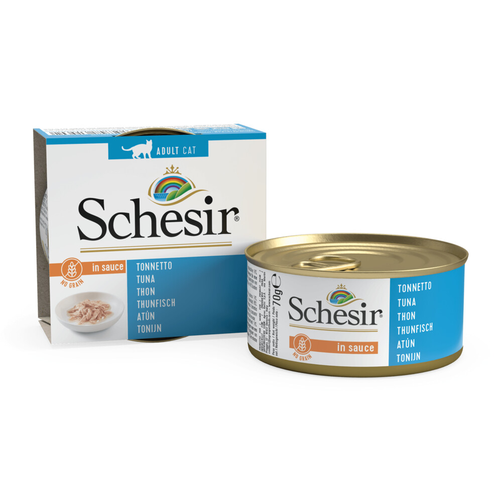 14x Schesir Kattenvoer Tonijn in Saus70 gr
