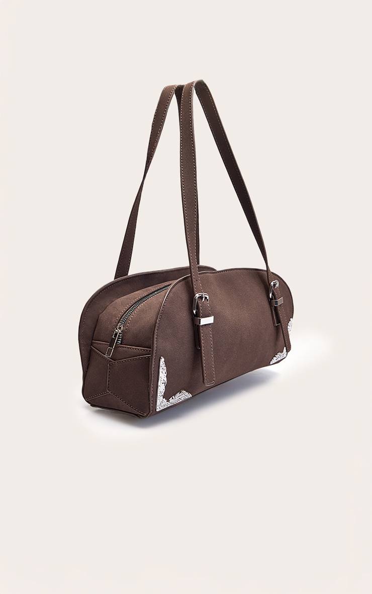Chocolat Sac À Bandoulière Western En Synthétique