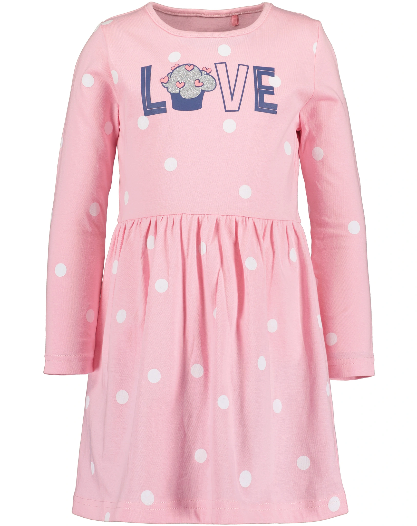 Shirtkleid LOVE gepunktet in azalee