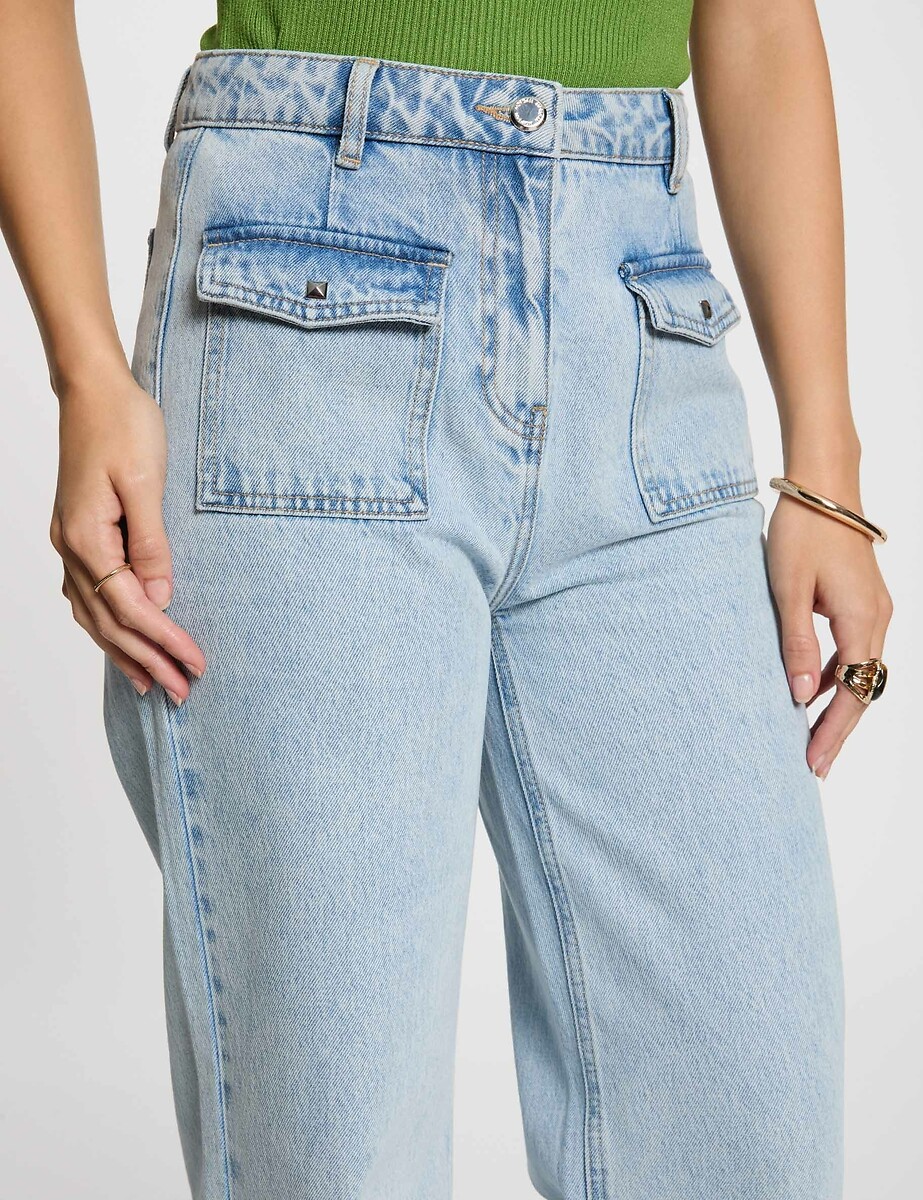 MORGAN<br>Calças jeans largas e de cintura alta