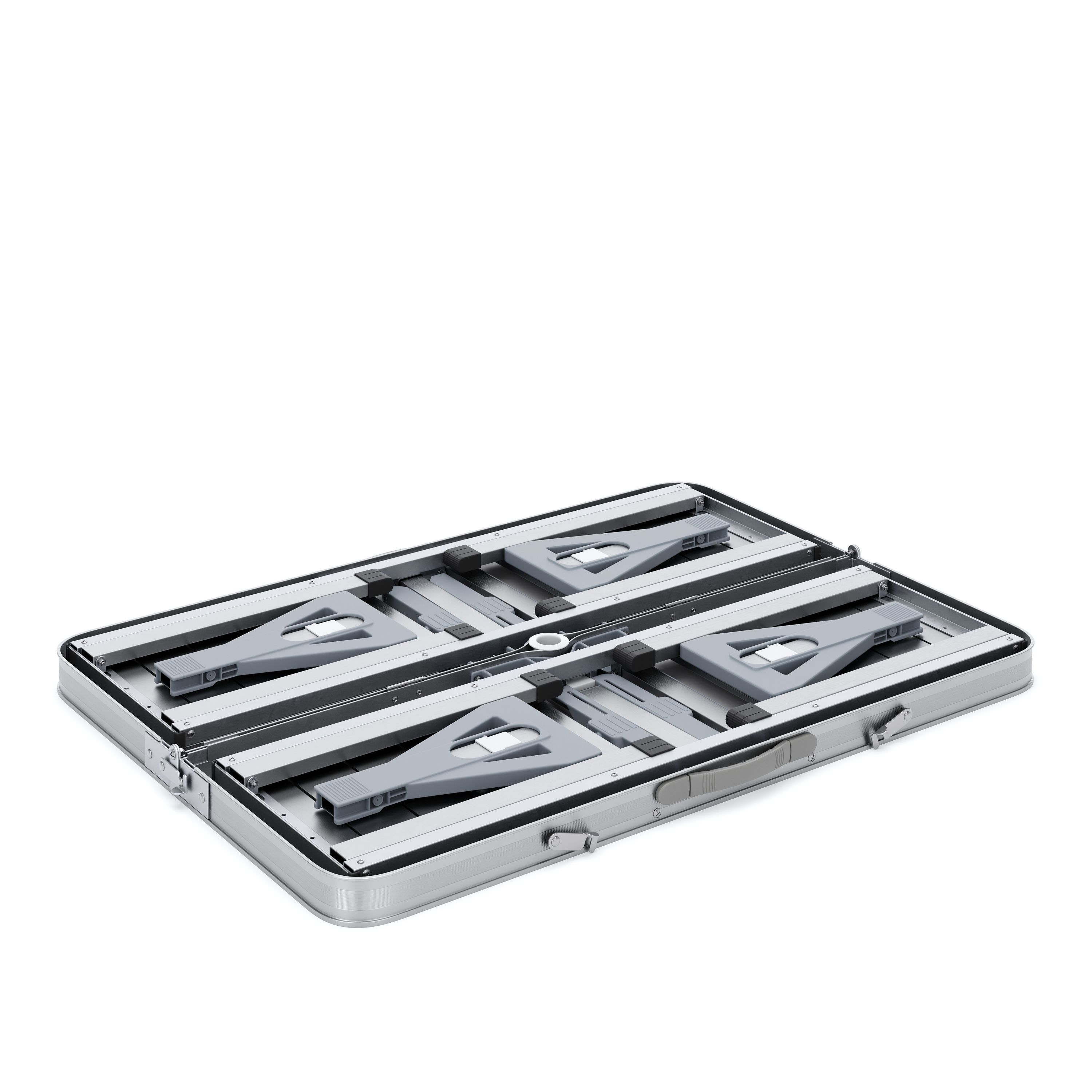 Campingtisch Garnitur klappbar 85 cm silber