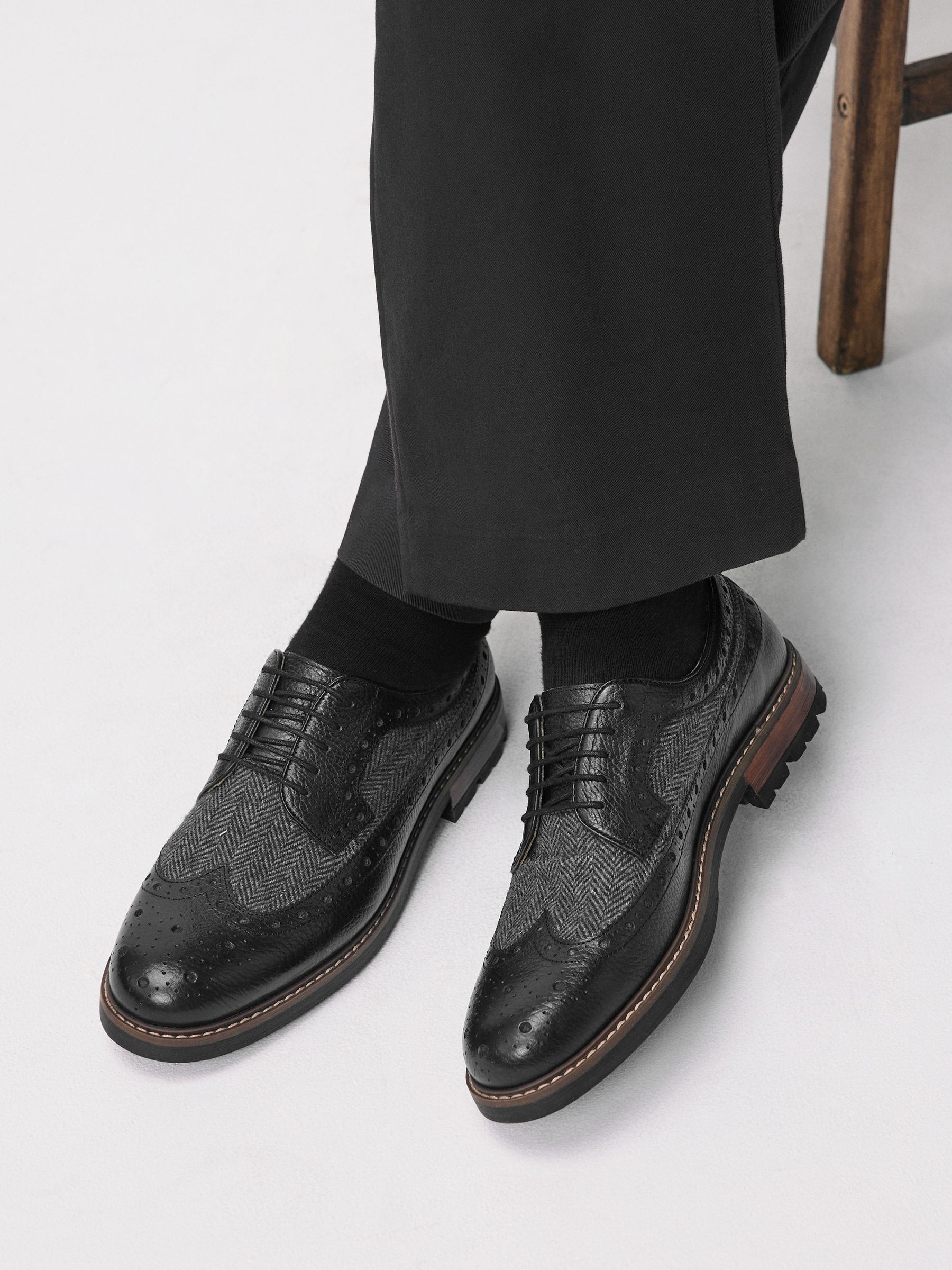 Zwart - Heritage brogue-schoenen