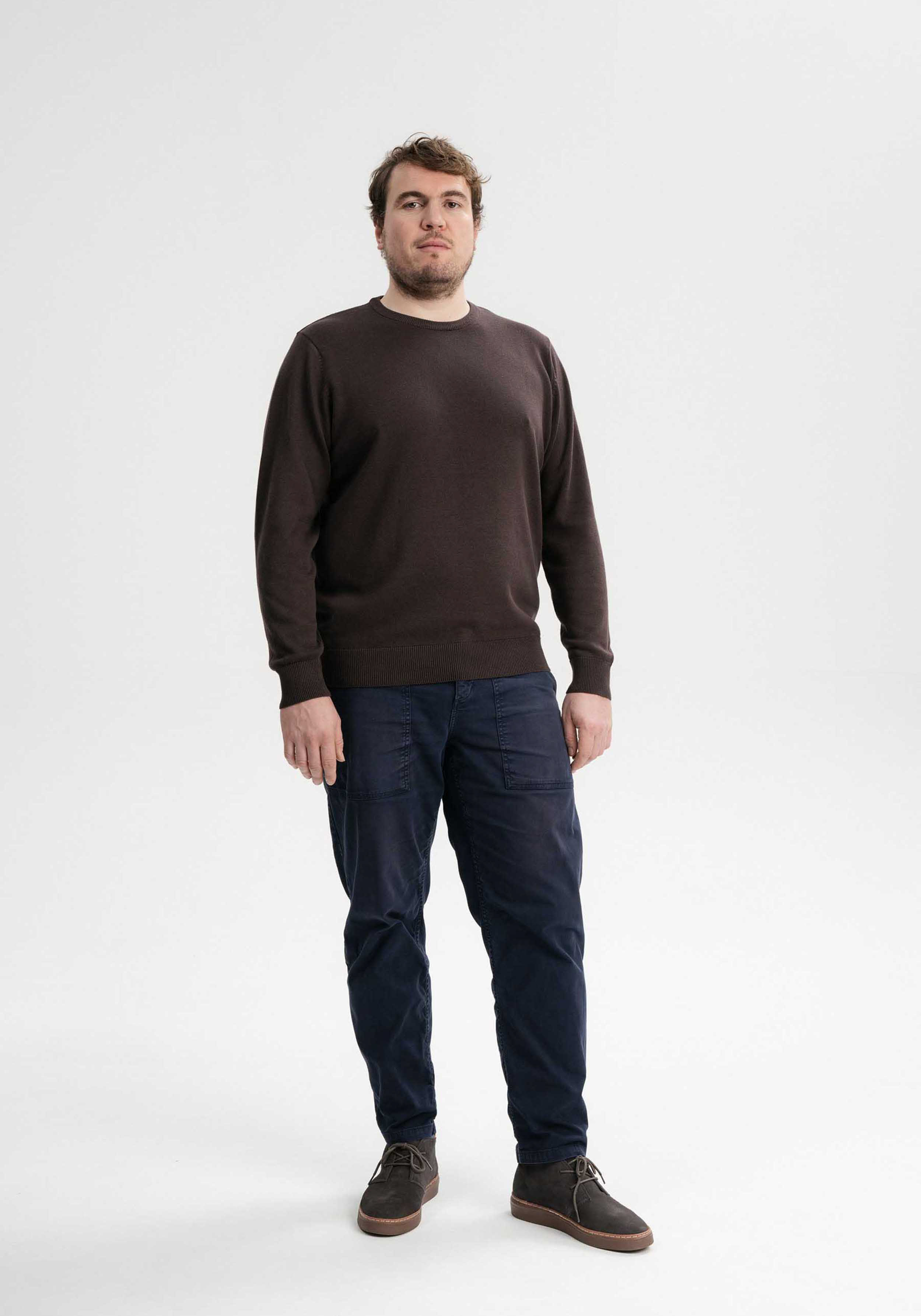 Mela Feinstrickpullover Himal Dark Brown
