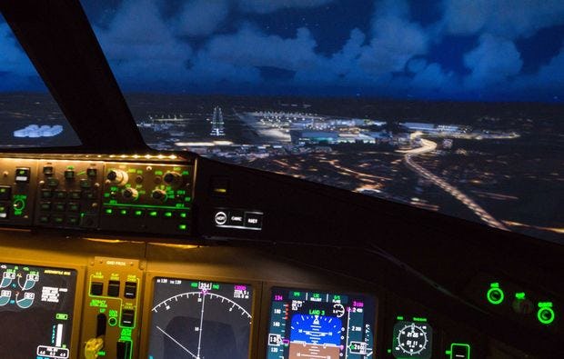 Flugsimulator Boeing 777 in Zürich als Geschenk