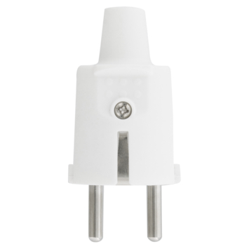 Stekker PVC Randaarde Wit