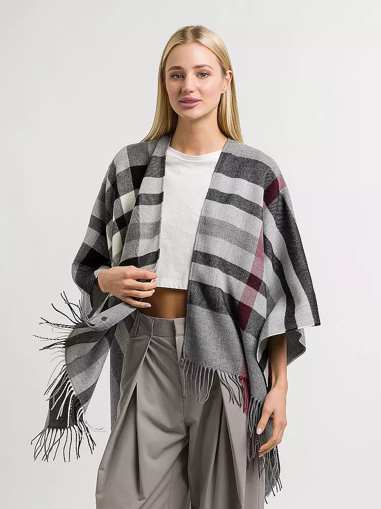 FRAAS Poncho - Cape RUANA grau