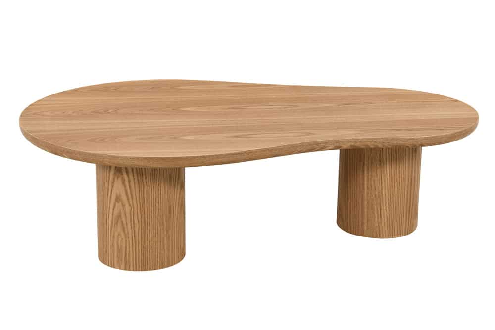 Stilvoller Couchtisch ORGANIKO 130cm natur Eiche organische Form