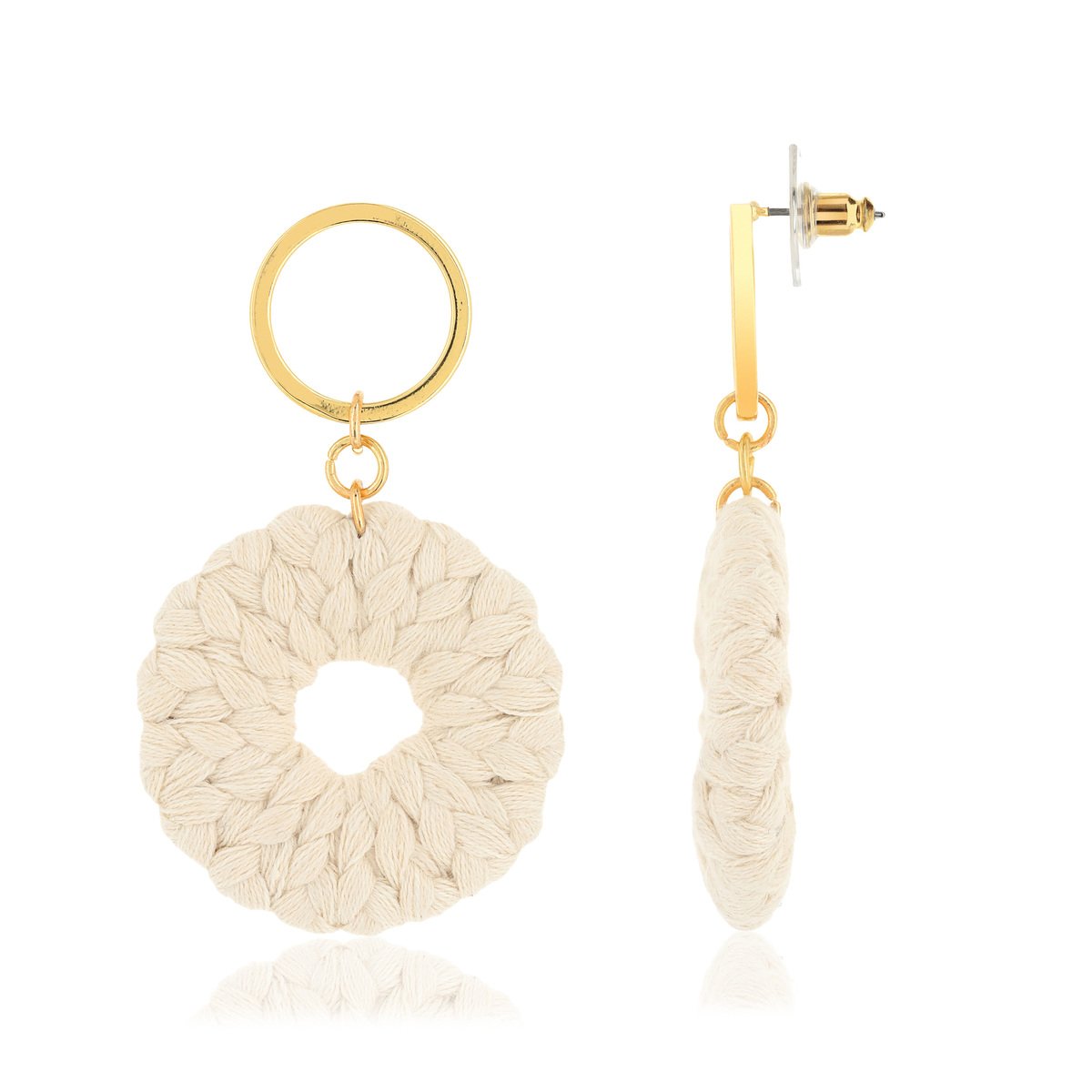 Boucles d'oreilles fantaisie polyester