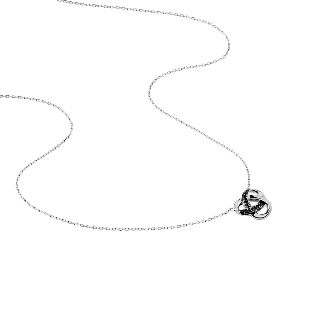 Collier Melina Argent Blanc Oxyde De Zirconium