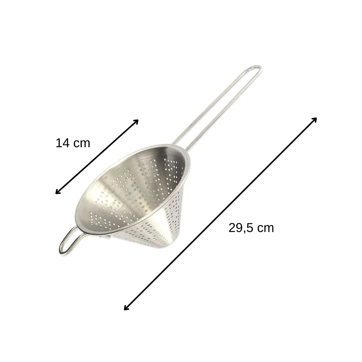 Chinois conique 14 cm de diamètre en inox Fackelmann