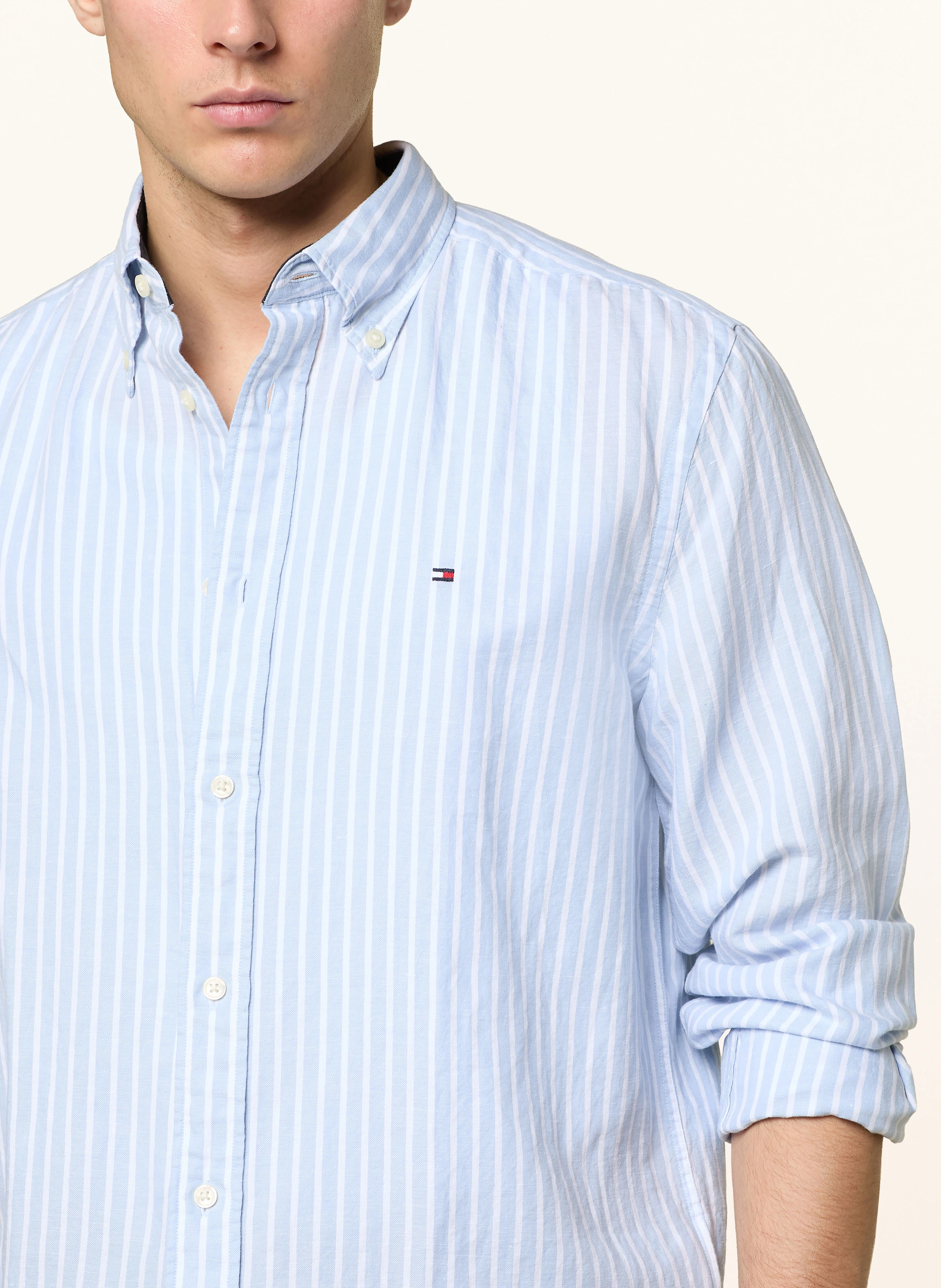 TOMMY HILFIGER Hemd Comfort Fit mit Leinen