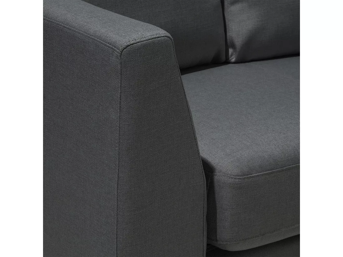 Canapé circulaire modulable en tissu gris foncé 8 places ROTUNDE