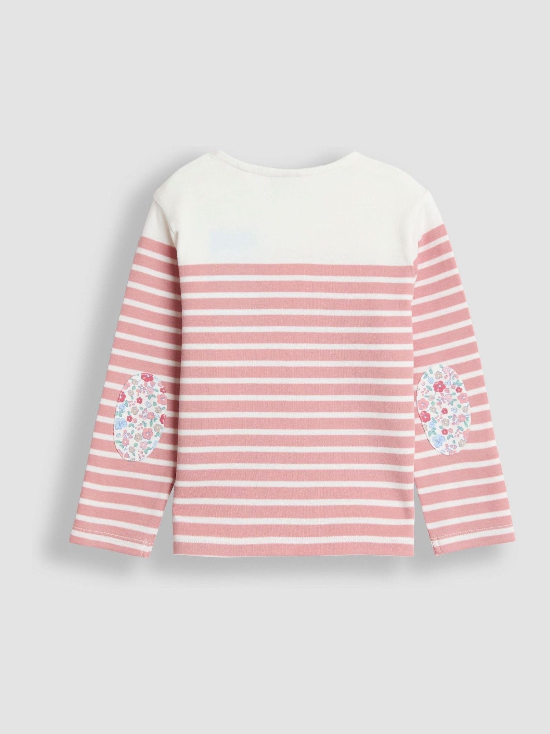 Roze met konijnen - JoJo Maman Bébé - Top met Bretonse streep