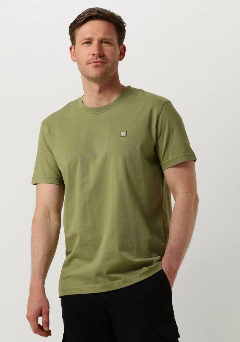 CALVIN KLEIN groene calvin klein t-shirt ck embro badge tee