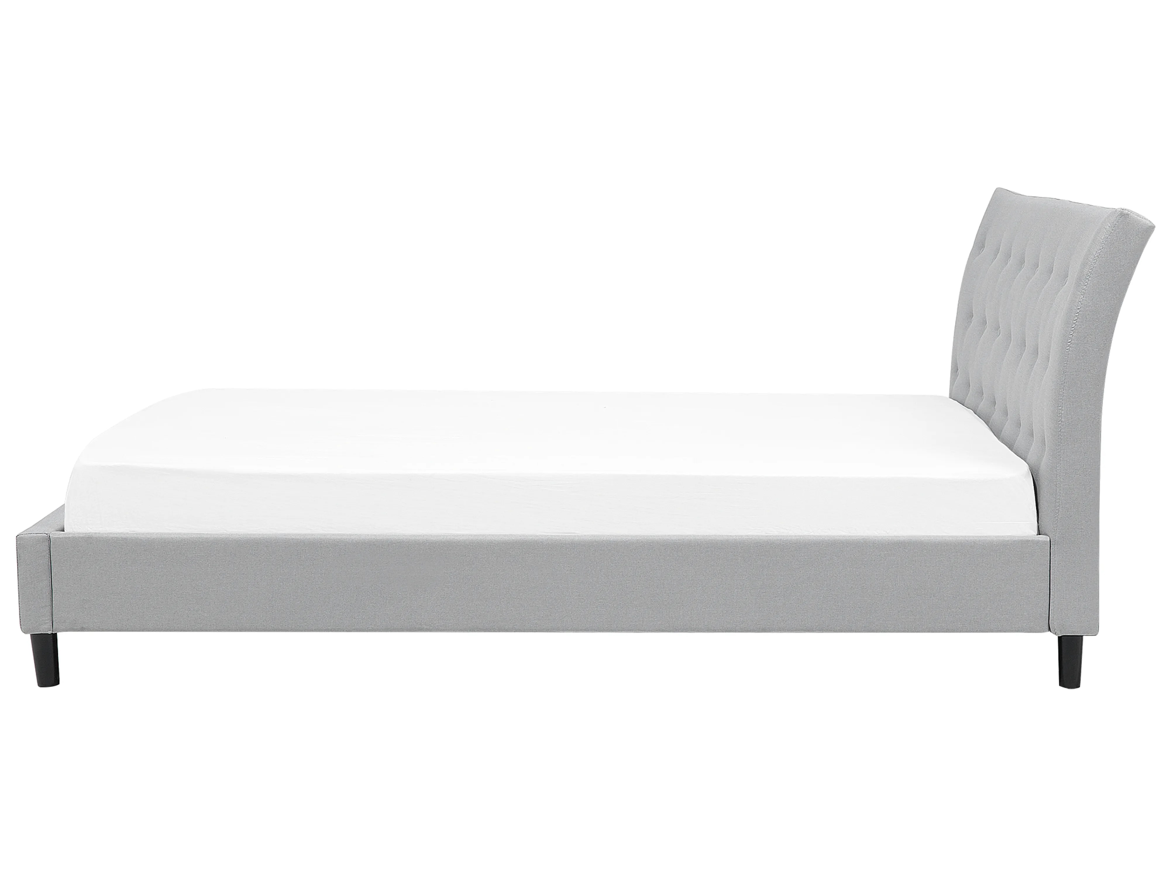 Bed Stof SAVERNE 180 x 200 cm Lichtgrijs