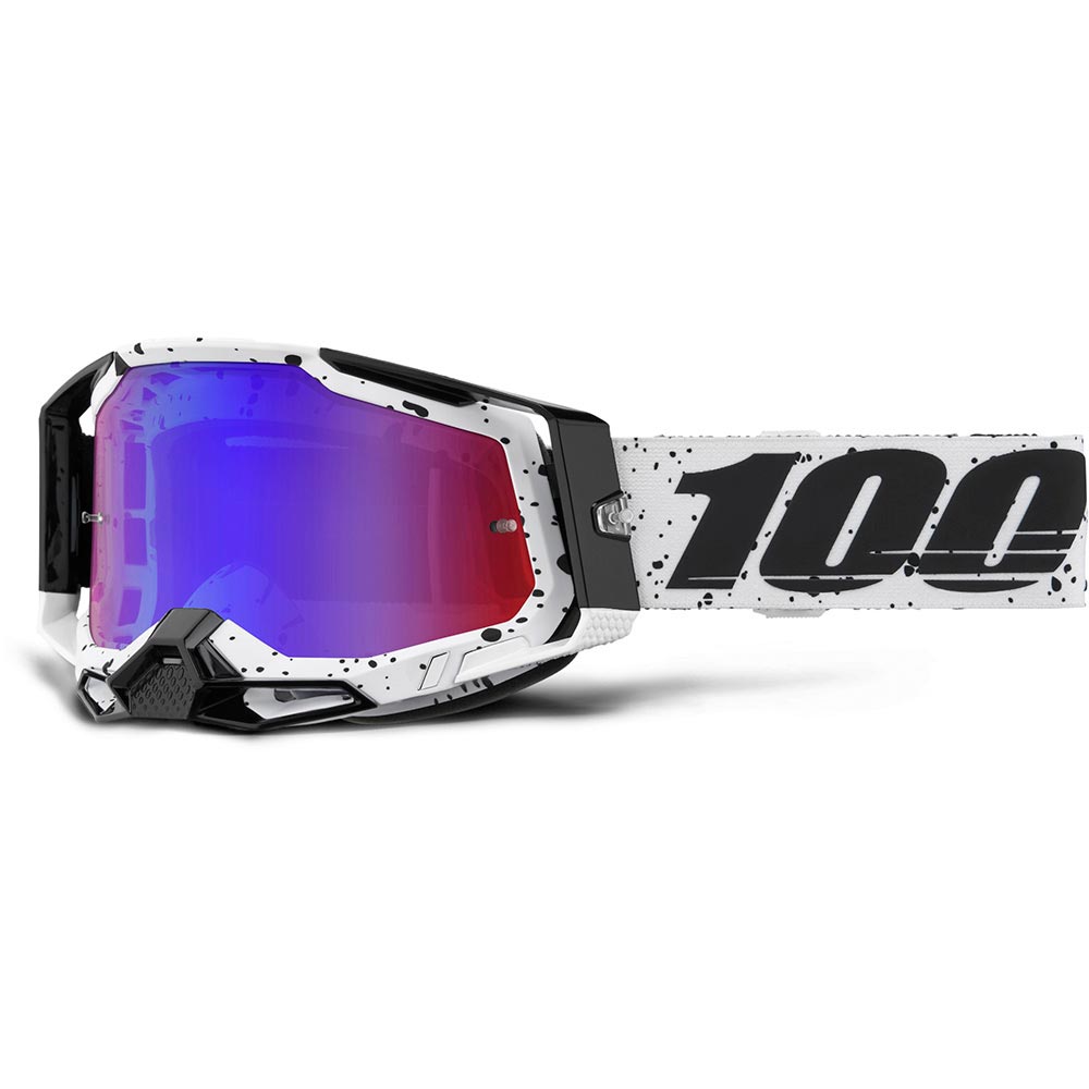 100% - Masque Racecraft 2 Trinity - Red/Blue Mirror Blanc / Noir