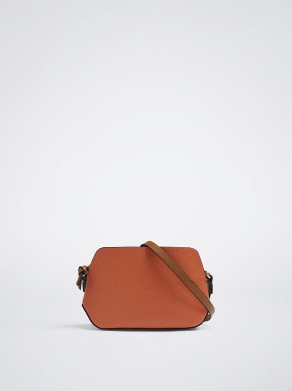 Bolsa transversal com vários bolsos - Coral