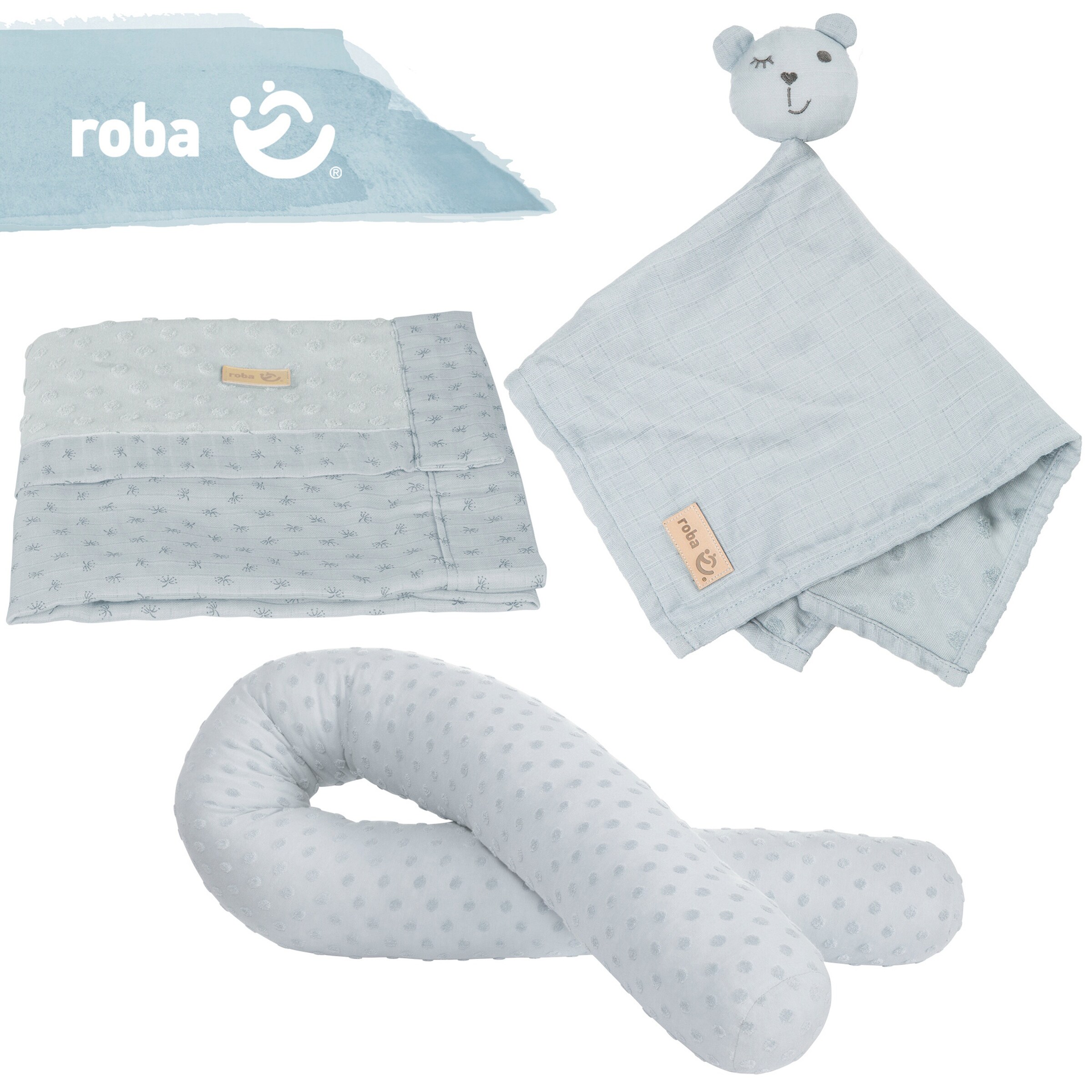 roba Geschenkset Baby Kuscheln und Spielen Lil Planet türkis