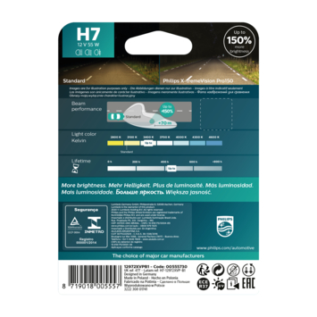 Philips autolamp H7 X-treme Vision Pro150 12972XVPB1