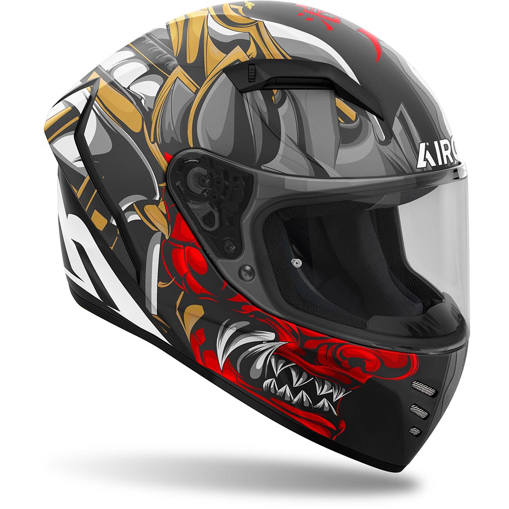 Airoh - Casque Connor Samurai Gris / Rouge / Or / Blanc / Mat