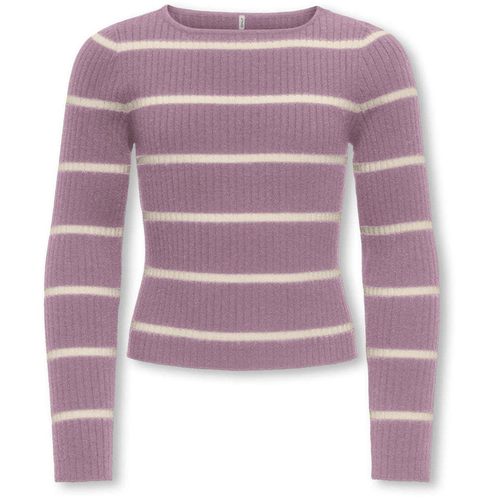 Køb kids ONLY Mauve Orchid Whitecap Gray Kogibi Ls Rib Boatneck Cp Knt