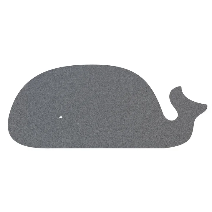 Hey Sign - Kinder Teppich Wal, 82 x 120 cm, 5 mm, Anthrazit 01