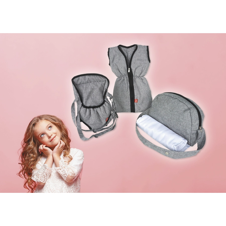 knorr toys® Puppenzubehörset stone black grau