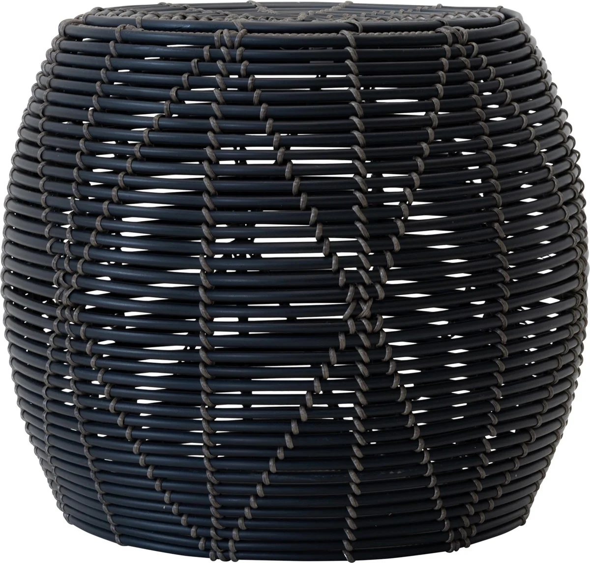 Poef Birma zwart wicker Poef Birma Zwart