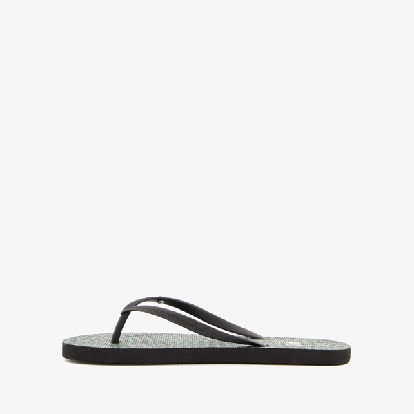 Dames teenslippers zwart groen luipaardprint