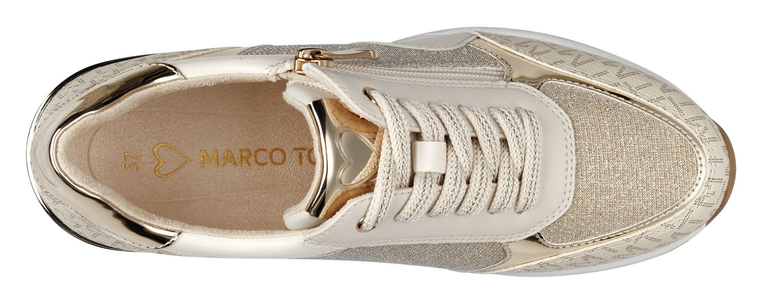 MARCO TOZZI Keilsneaker  , Freizeitschuh, Halbschuh, Schnürschuh in veganer Verarbeitung