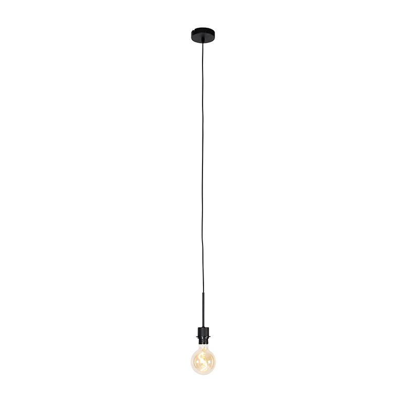 Moderne hanglamp zwart zonder kap - Combi 1