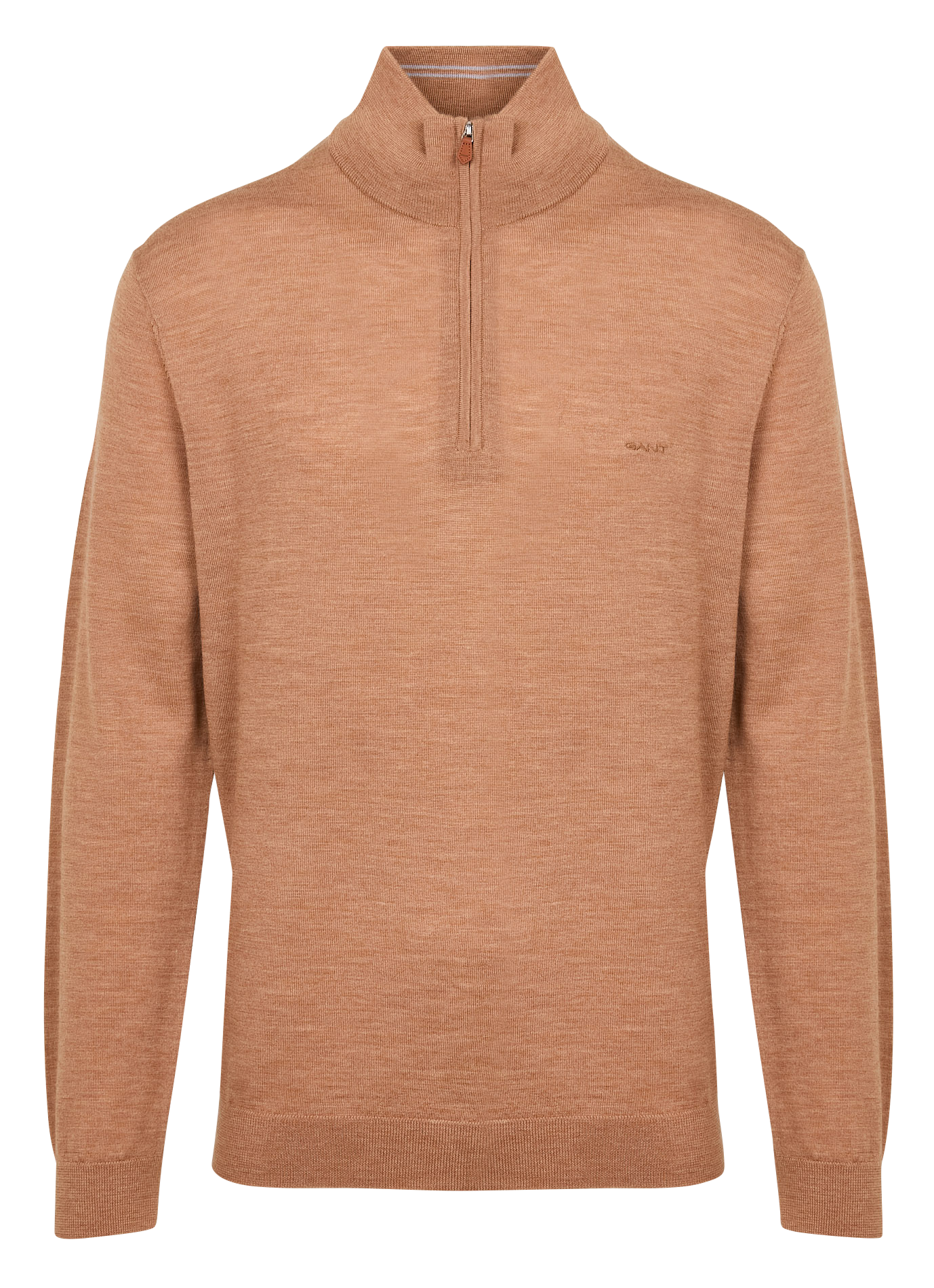 Pull col montant régular-fit en laine | Beige