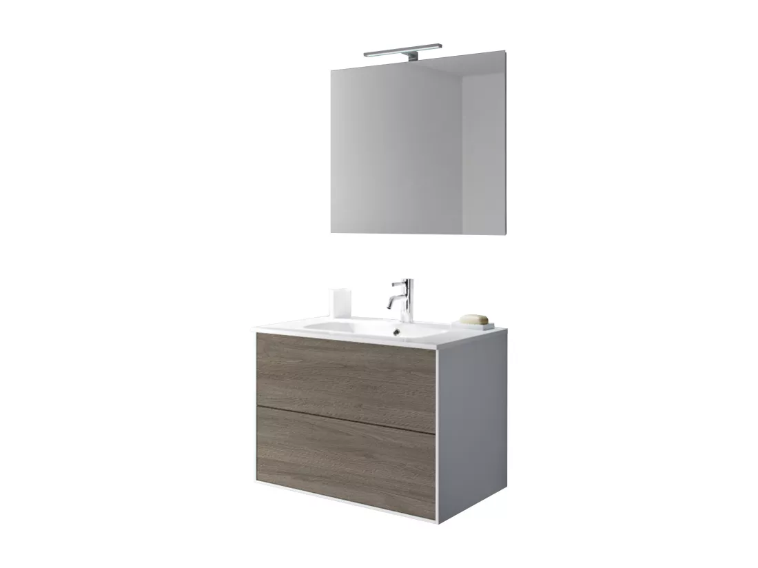Ensemble de salle de bain 4 pièces IGEA chêne cendré
